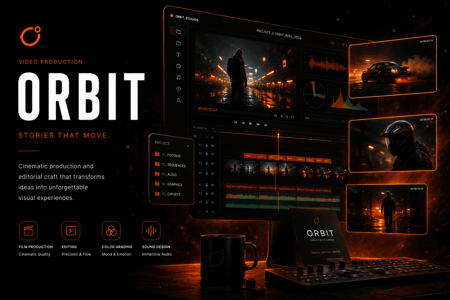 ORBIT: High-impact video production capturing the essence of global live events.
